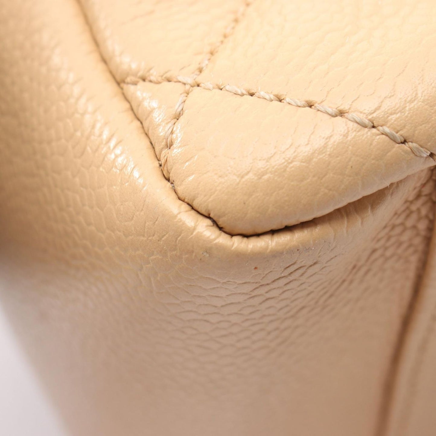 Chanel Tote Quilted Grand Shopping GST Beige Caviar Leather Chain — view 7