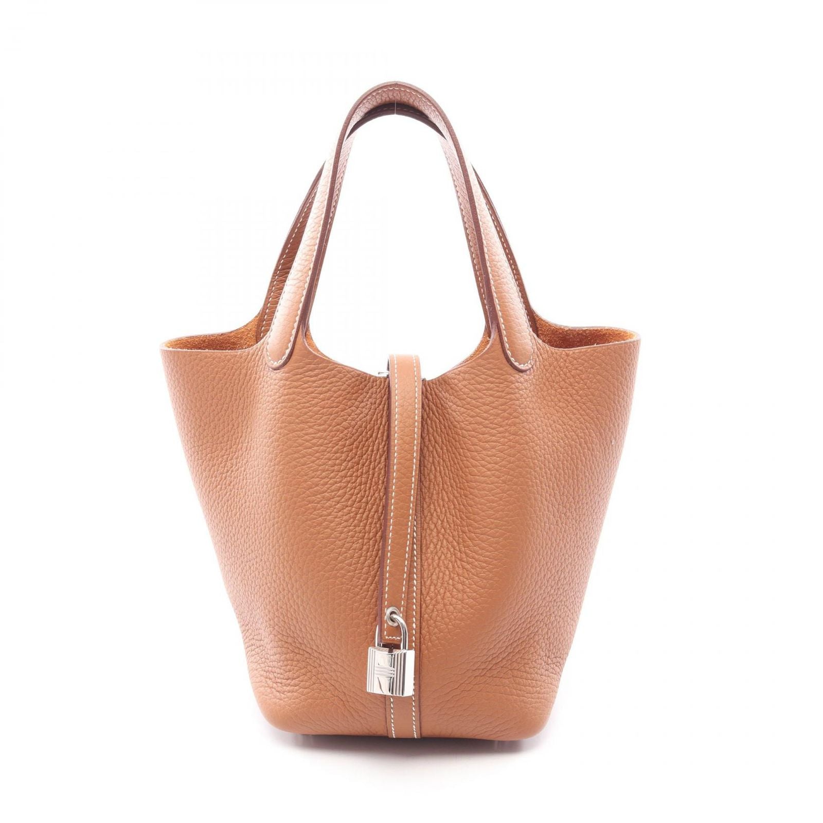 Hermes Handbag Picotin Lock PM Gold Leather
