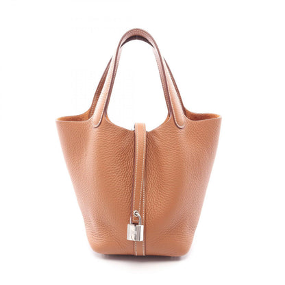 Hermes Handbag Picotin Lock PM Gold Leather