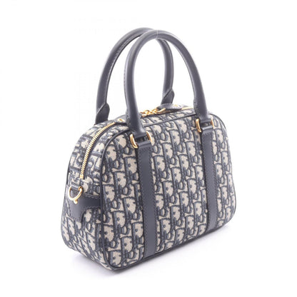 Dior D-vibe Bow Sling Bag Oblique 2-Way Navy Canvas Leather — view 2