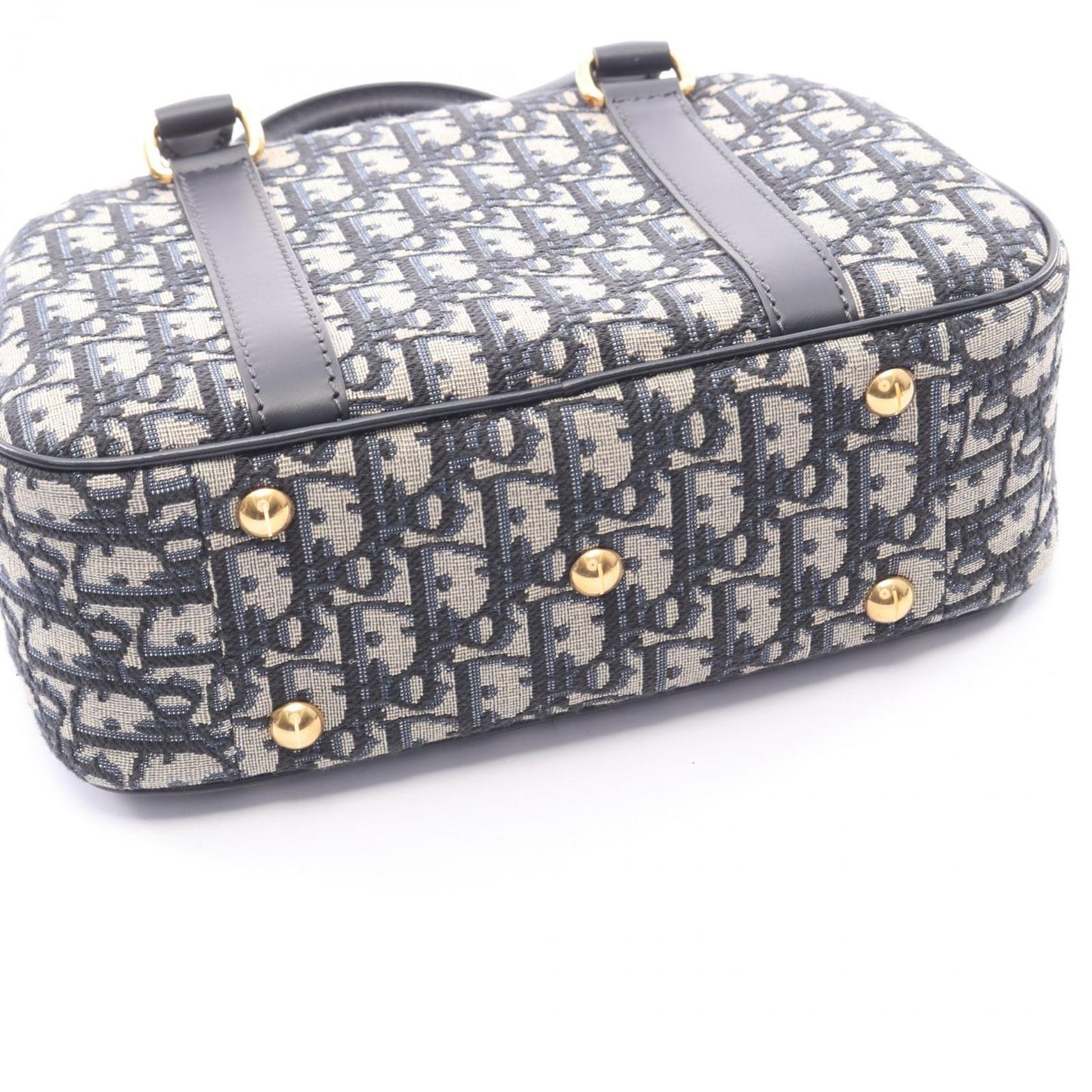 Dior D-vibe Bow Sling Bag Oblique 2-Way Navy Canvas Leather — view 7