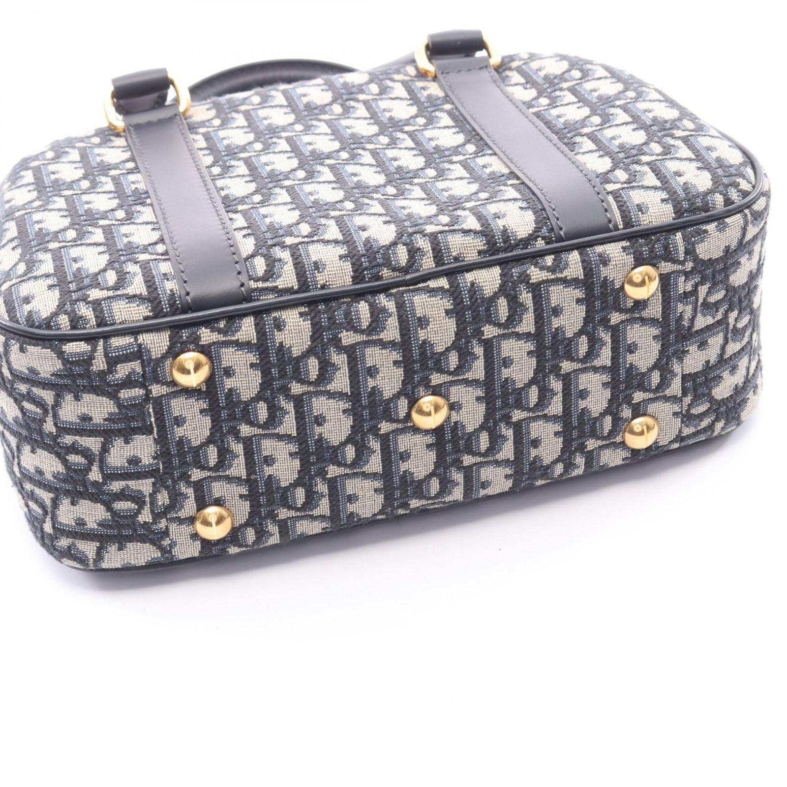 Dior D-vibe Bow Sling Bag Oblique 2-Way Navy Canvas Leather — view 7