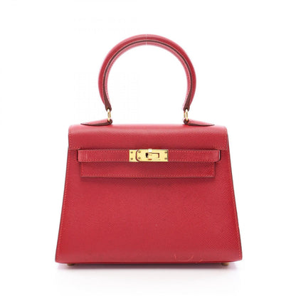 Hermes Handbag Mini Kelly Rouge Vif 2-Way