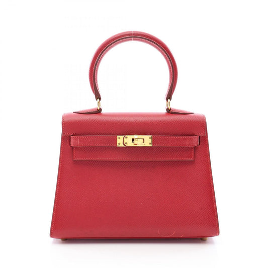 Hermes Handbag Mini Kelly Rouge Vif 2-Way