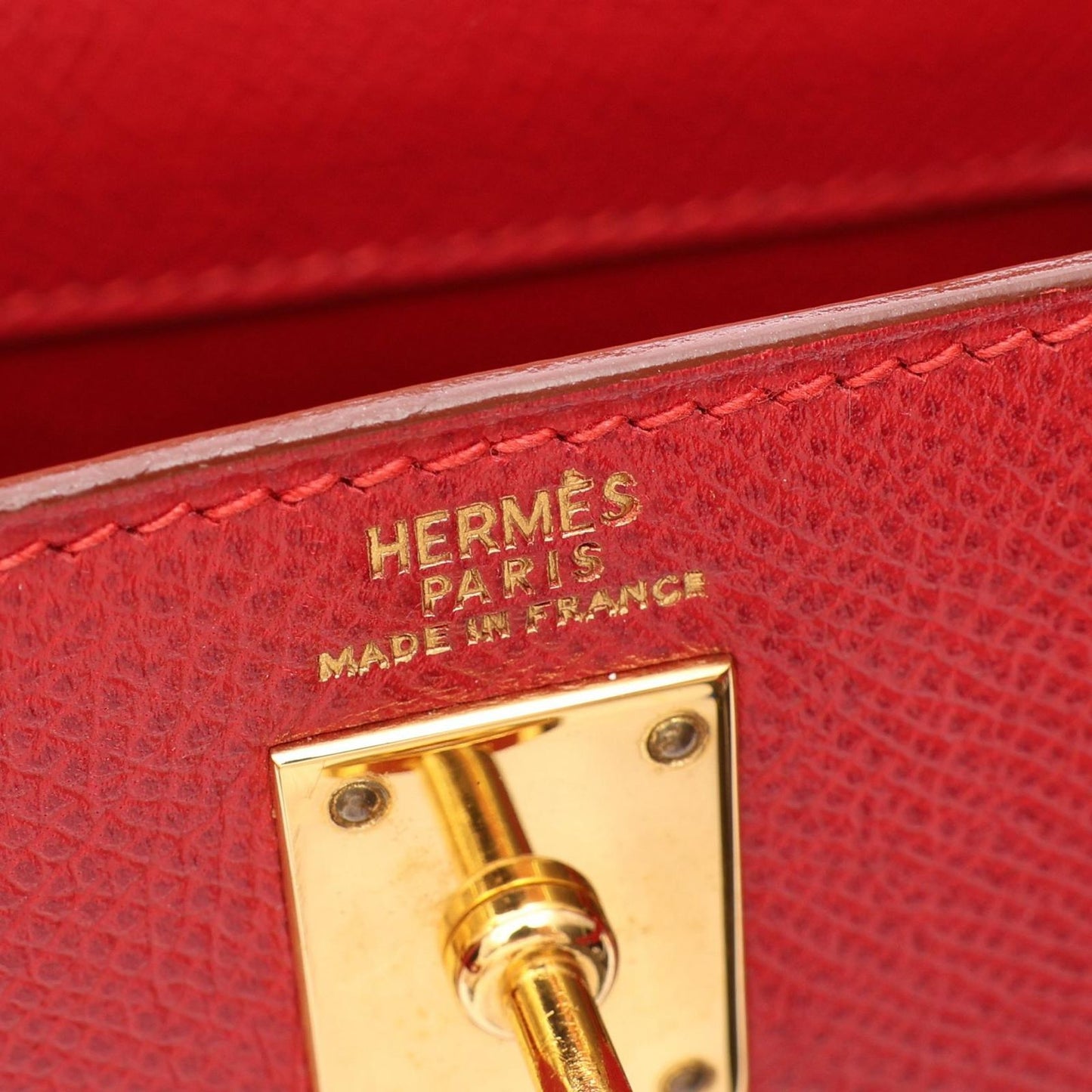 Hermes Handbag Mini Kelly Rouge Vif 2-Way — view 4