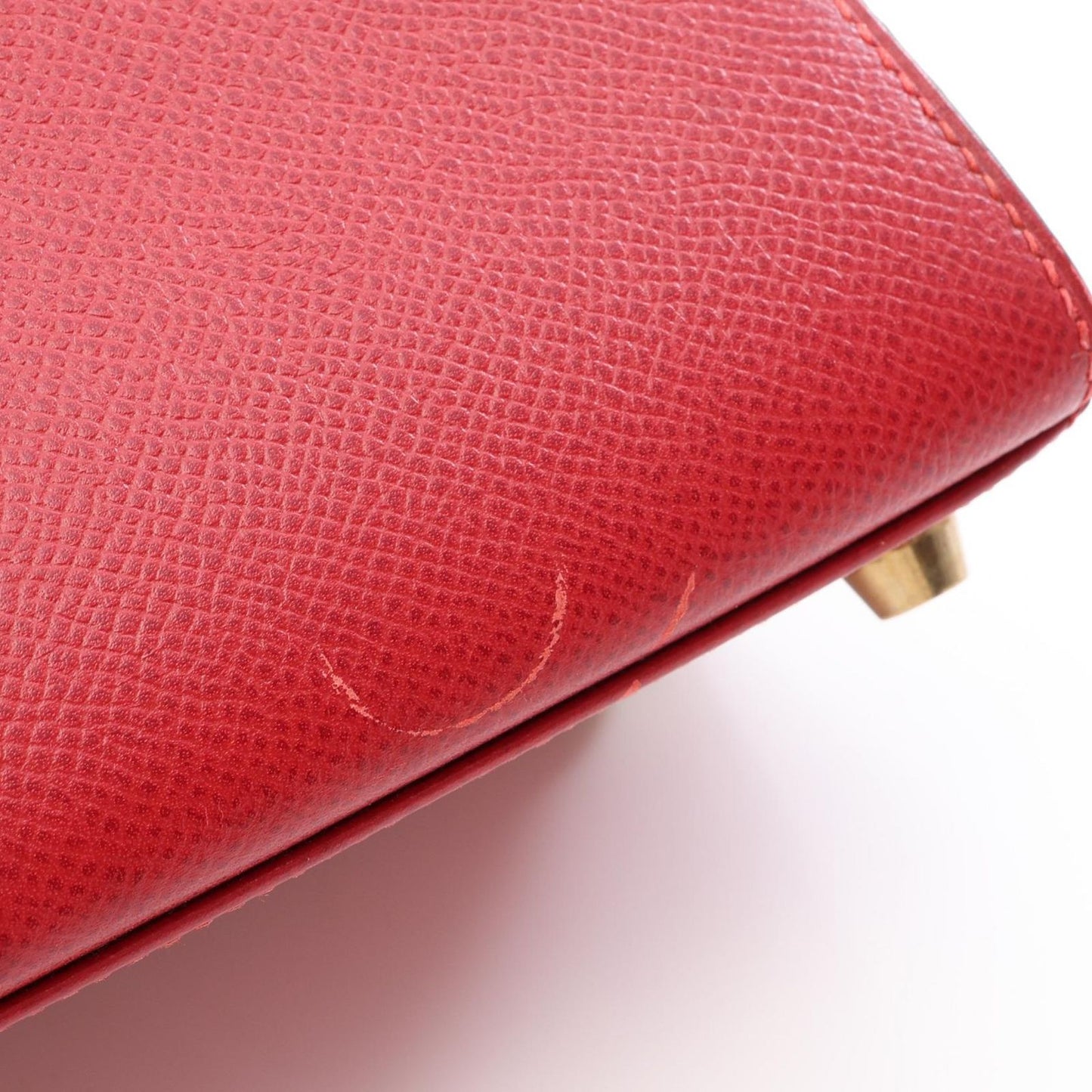 Hermes Handbag Mini Kelly Rouge Vif 2-Way — view 7