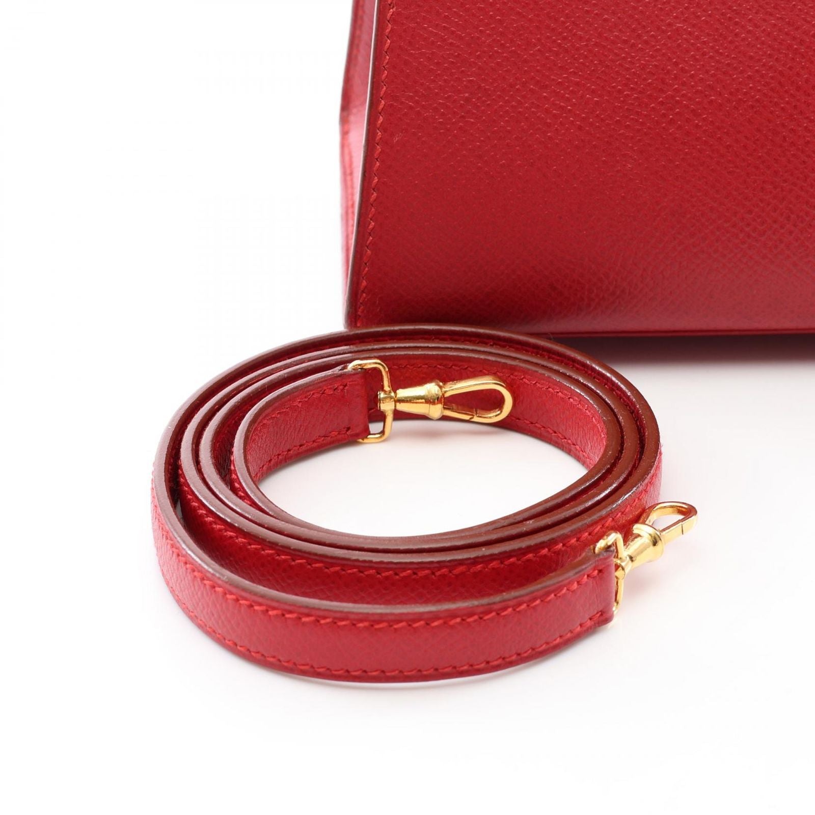 Hermes Handbag Mini Kelly Rouge Vif 2-Way — view 6