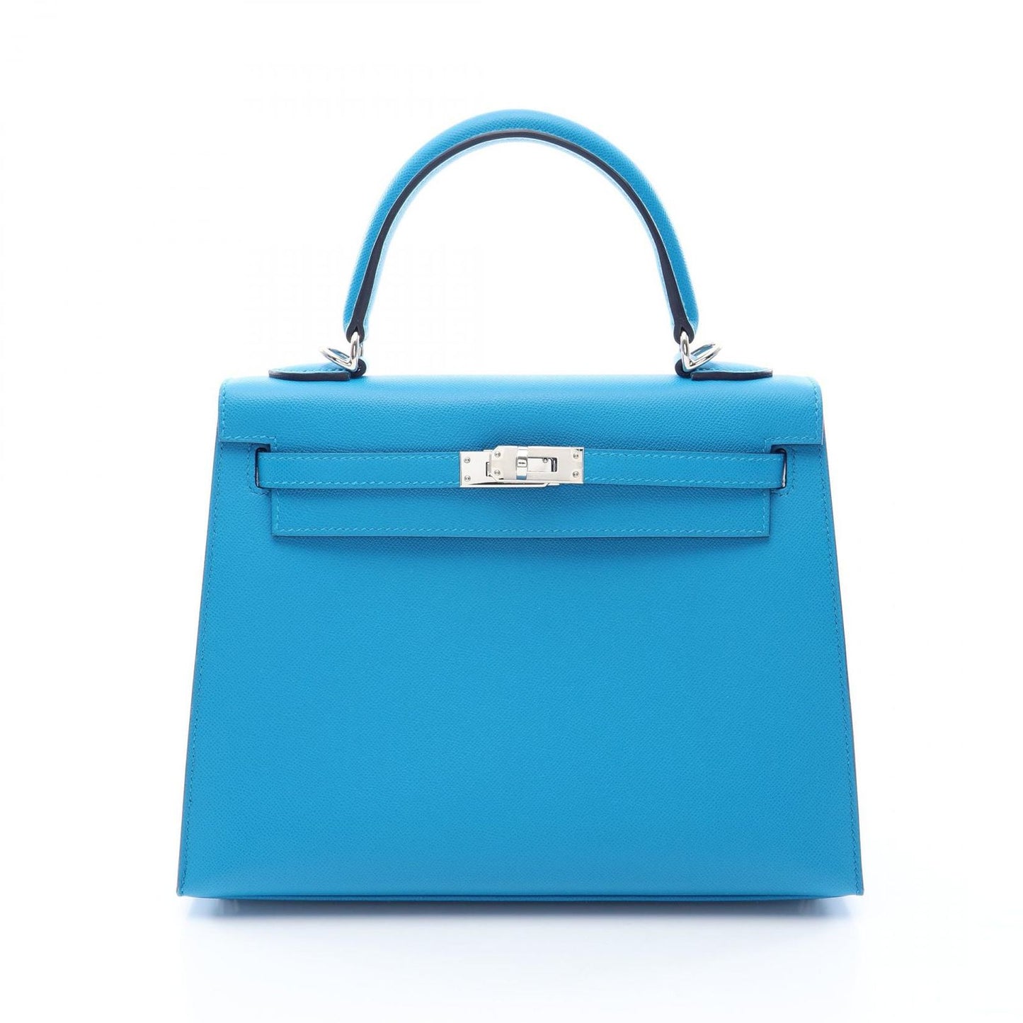 Hermes Handbag Kelly 25 Blue Frida Roy 25 Verso