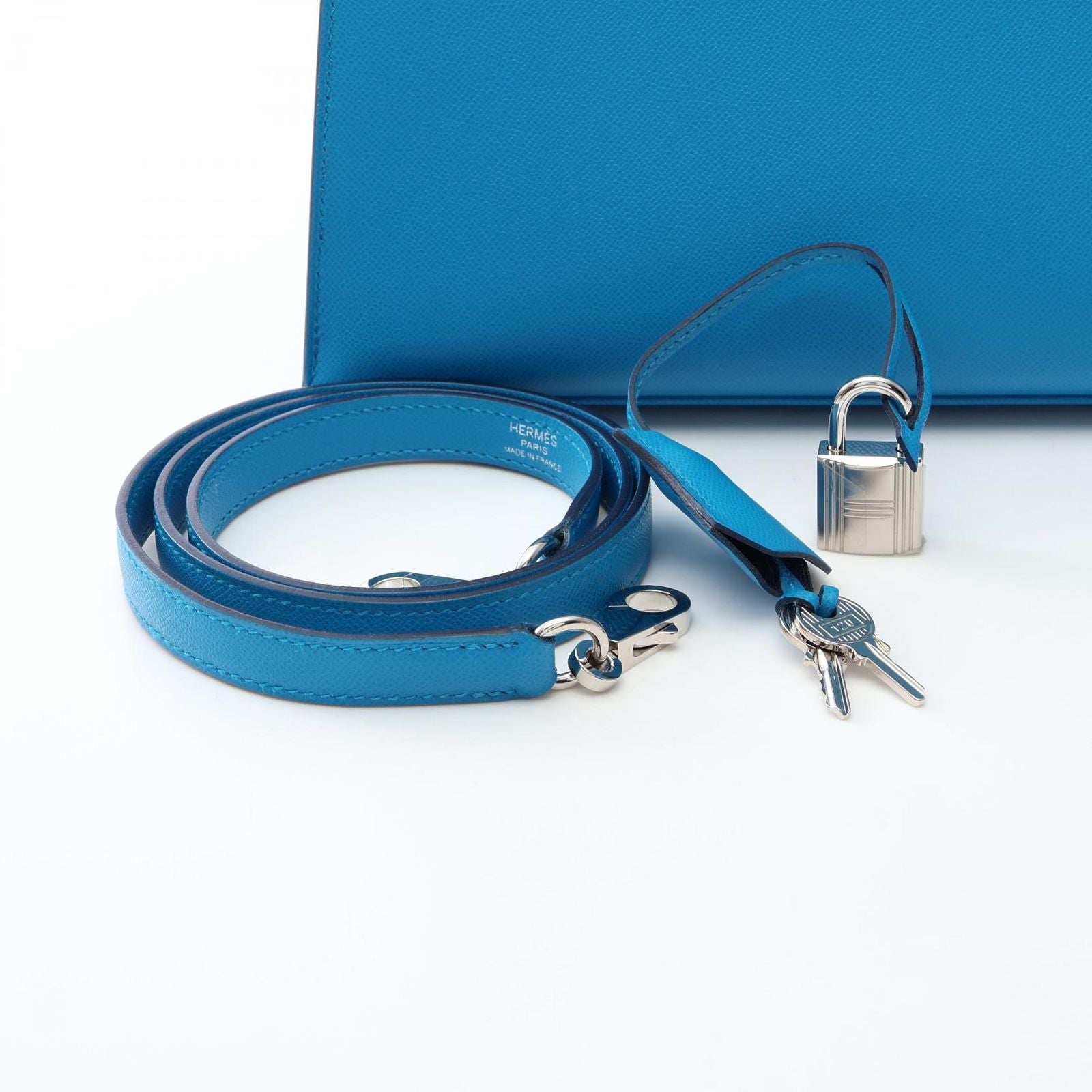 Hermes Handbag Kelly 25 Blue Frida Roy 25 Verso — view 6
