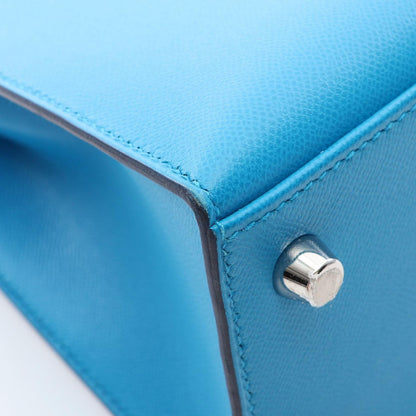 Hermes Handbag Kelly 25 Blue Frida Roy 25 Verso — view 7
