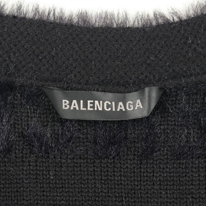 Balenciaga Cardigan Logo All Over Fur Wool — view 3