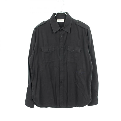 Saint Laurent Paris Military Long Sleeve Cotton Shirt