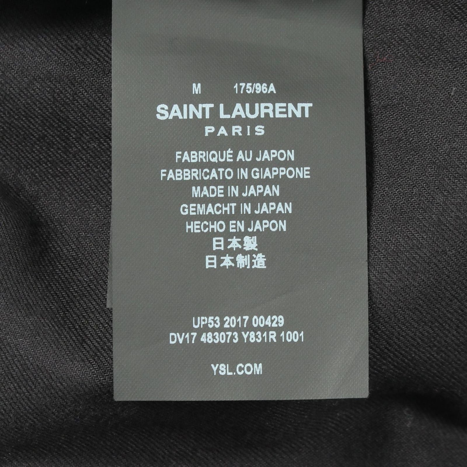 Saint Laurent Paris Military Long Sleeve Cotton Shirt — view 5
