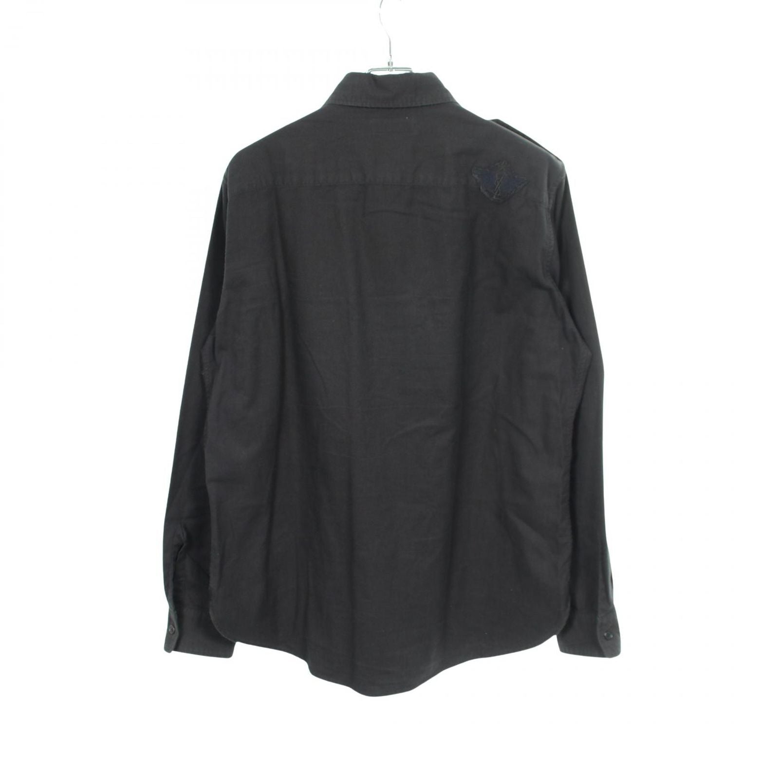 Saint Laurent Paris Military Long Sleeve Cotton Shirt — view 2