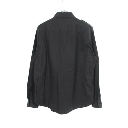 Saint Laurent Paris Military Long Sleeve Cotton Shirt — view 2