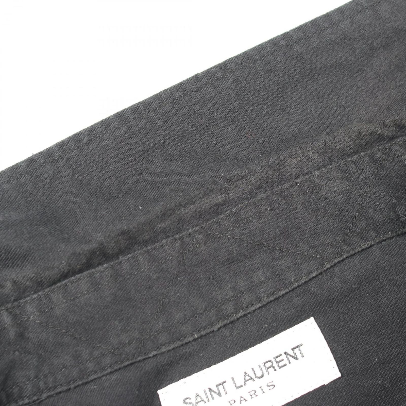 Saint Laurent Paris Military Long Sleeve Cotton Shirt — view 6