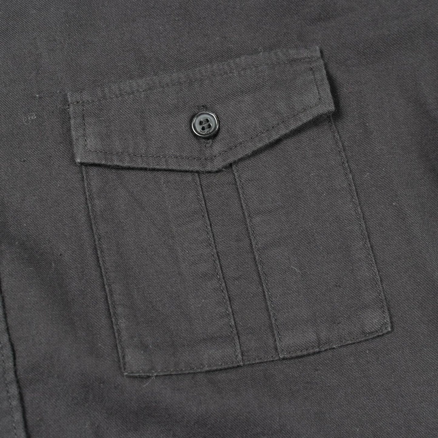 Saint Laurent Paris Military Long Sleeve Cotton Shirt — view 9