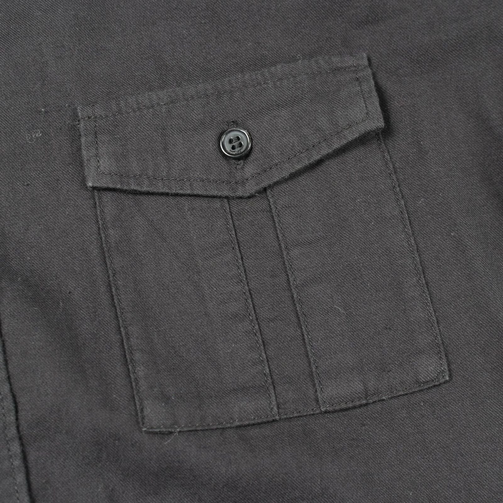 Saint Laurent Paris Military Long Sleeve Cotton Shirt — view 9