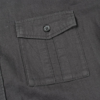 Saint Laurent Paris Military Long Sleeve Cotton Shirt — view 9