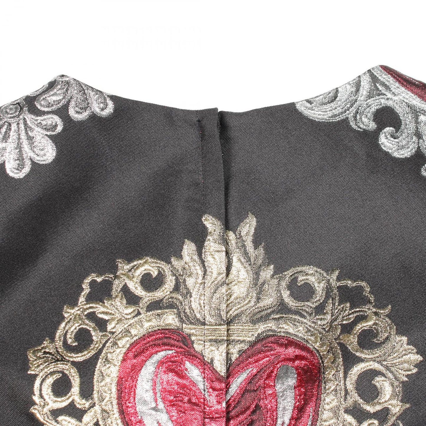 Dolce & Gabbana Dress Embroidery Sheath Contrast Silk — view 5