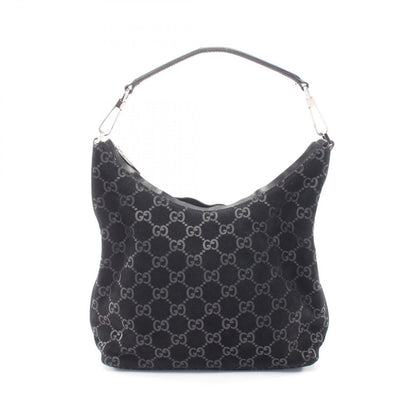 Gucci Shoulder Bag GG Pattern 000 Black Suede Leather