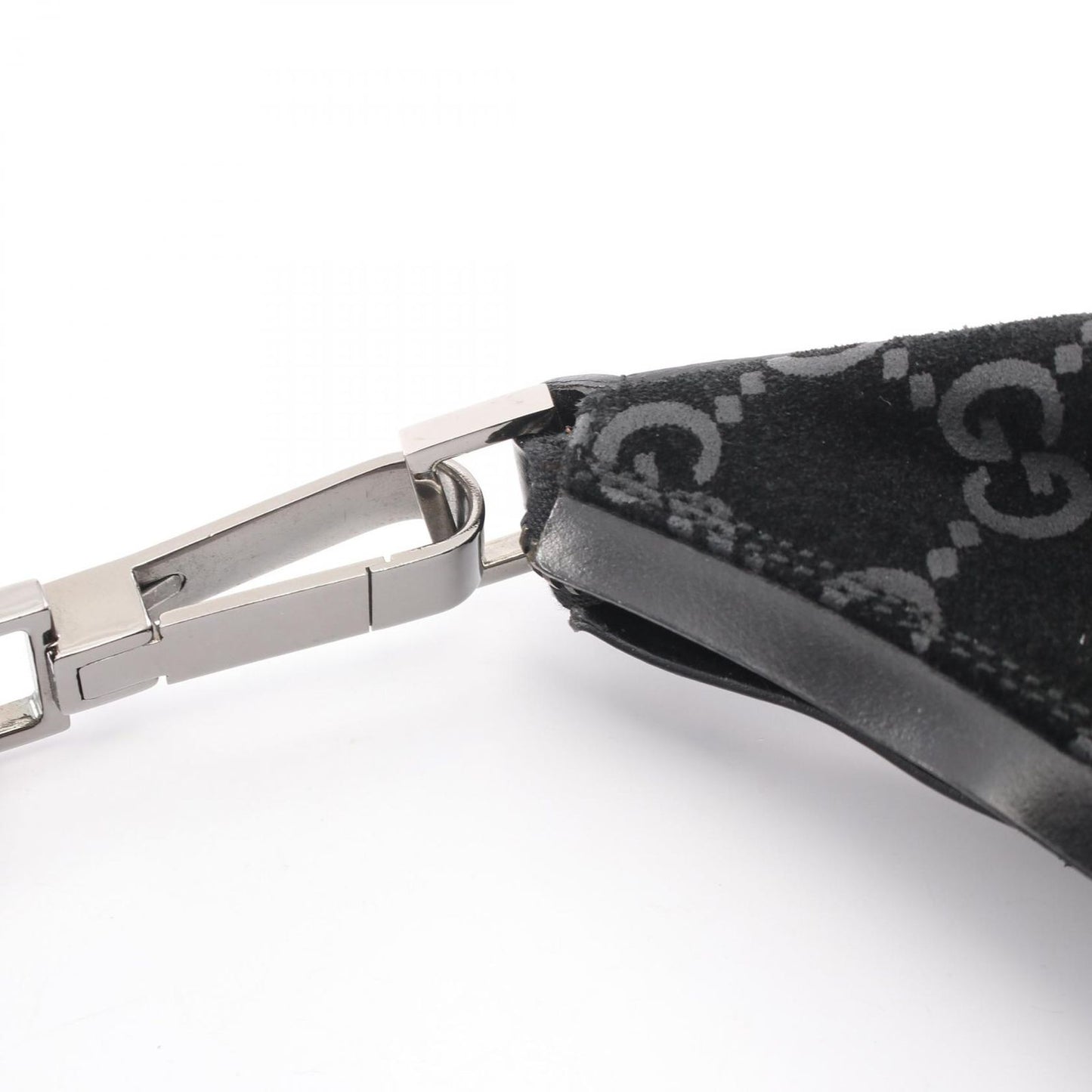 Gucci Shoulder Bag GG Pattern 000 Black Suede Leather — view 8