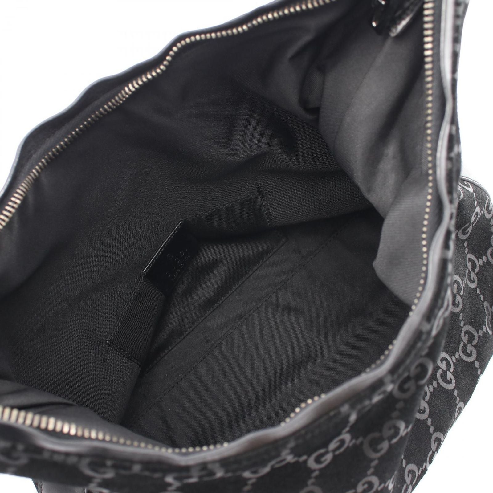Gucci Shoulder Bag GG Pattern 000 Black Suede Leather — view 3