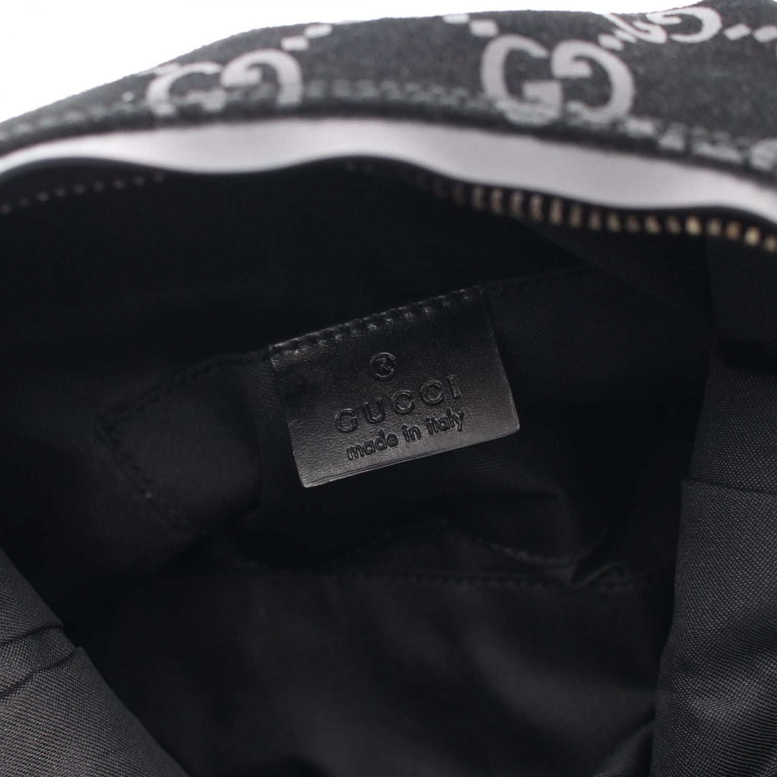 Gucci Shoulder Bag GG Pattern 000 Black Suede Leather — view 4