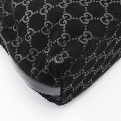 Gucci Shoulder Bag GG Pattern 000 Black Suede Leather — view 6