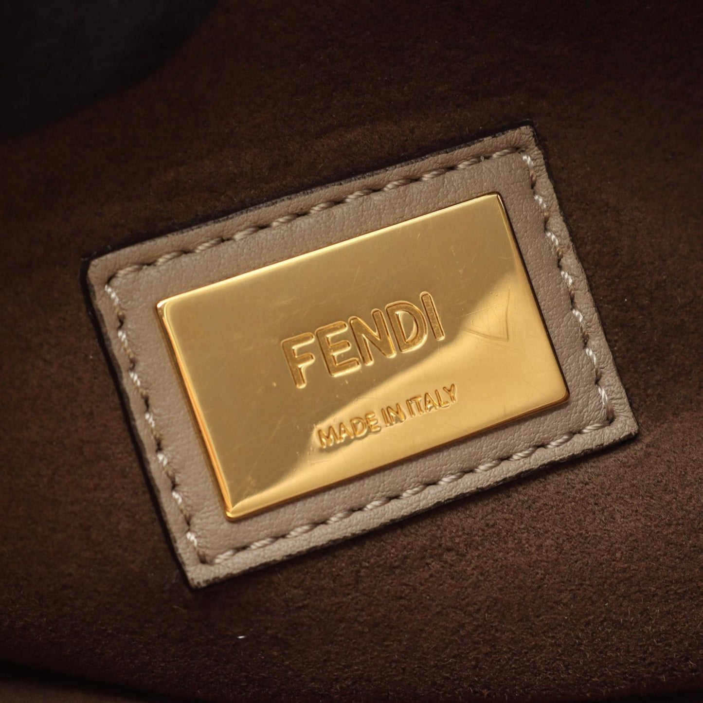 Fendi Handbag Peekaboo 2-Way Gray Leather Regular — view 5