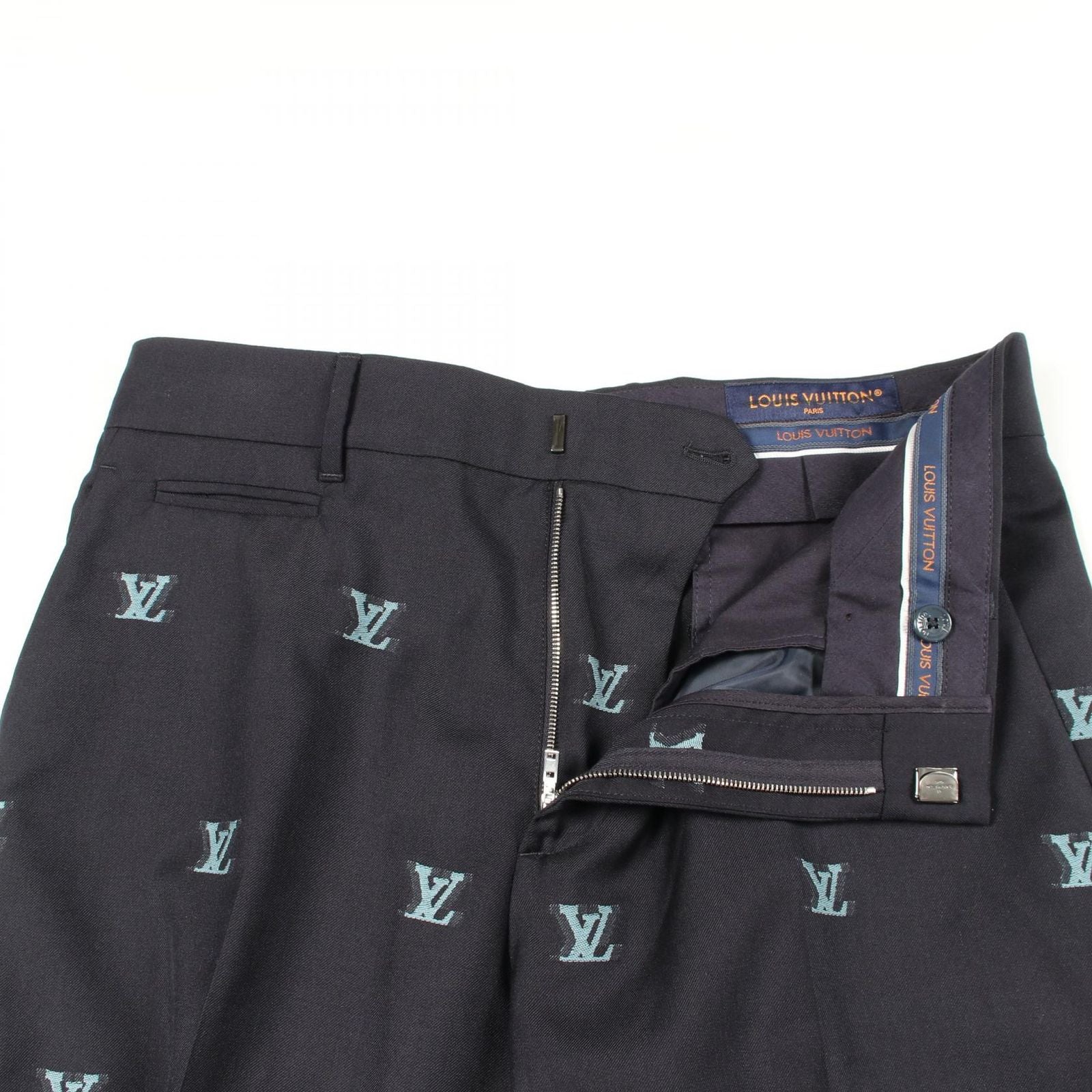 Louis Vuitton Pants LV Logo Jacquard Ur8 Wool Trousers — view 6
