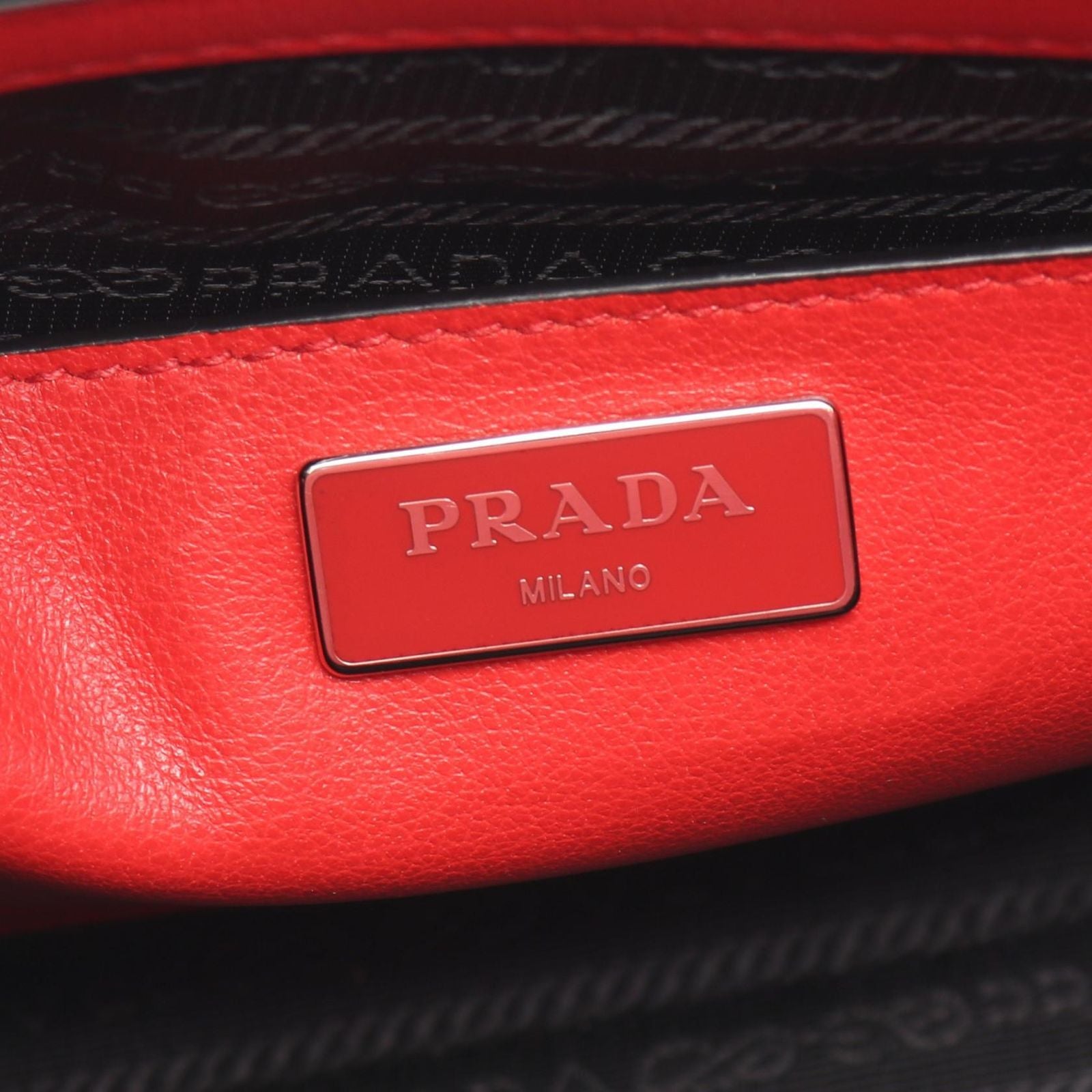 Prada Handbag Galce Cavalin 2-Way Black Beige Leather — view 4