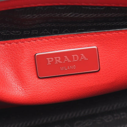 Prada Handbag Galce Cavalin 2-Way Black Beige Leather — view 4