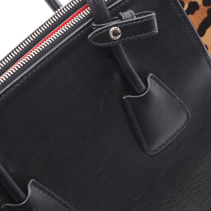 Prada Handbag Galce Cavalin 2-Way Black Beige Leather — view 9