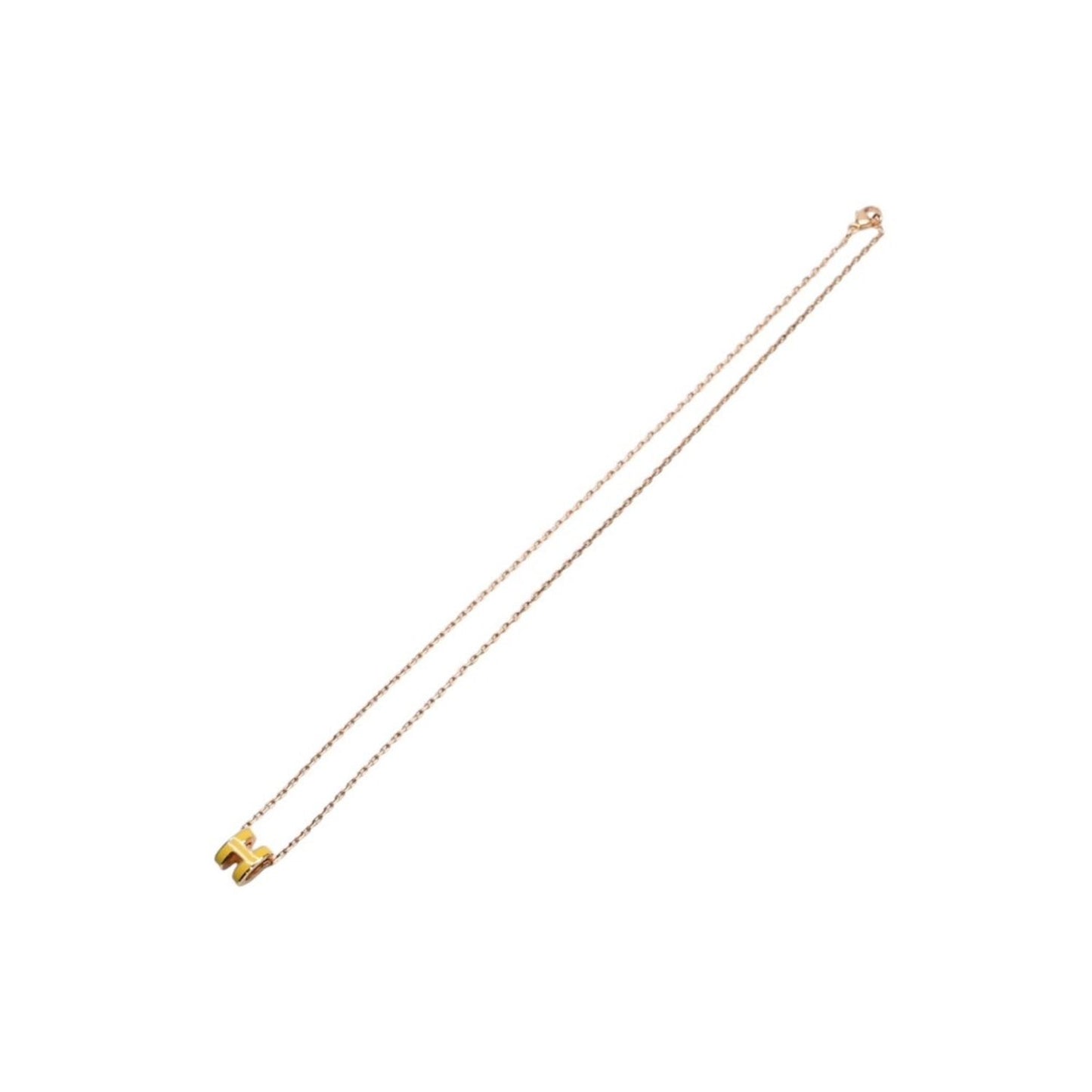 Hermes Mini Pop H Necklace H Pendant Yellow Gold — view 8