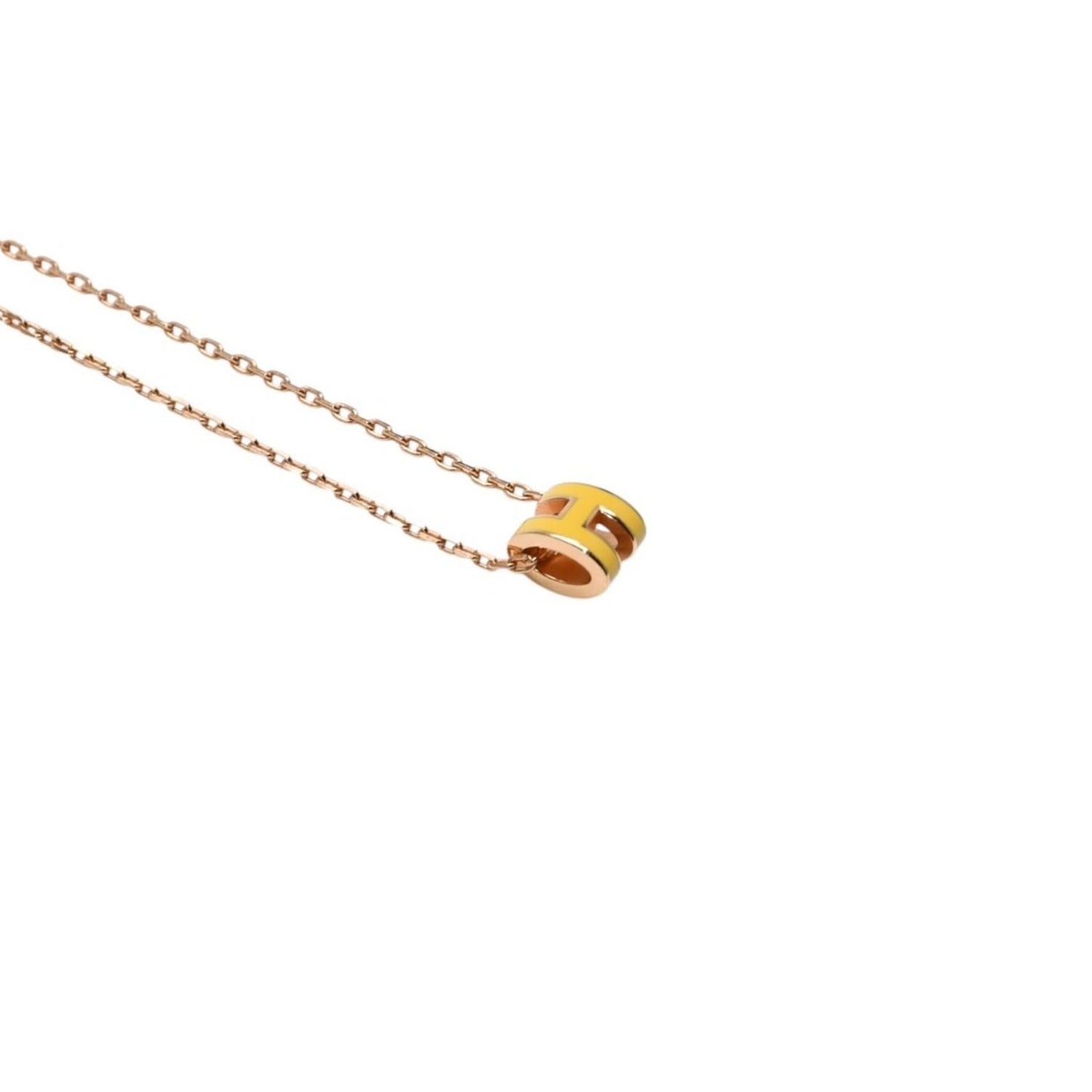 Hermes Mini Pop H Necklace H Pendant Yellow Gold — view 4