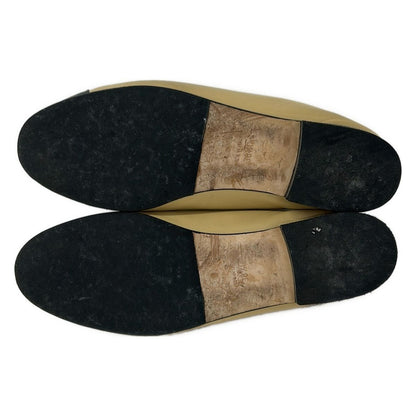 Chanel Flat Shoes 38.5 C Beige Black Ribbon CC Logo Lambskin — view 4