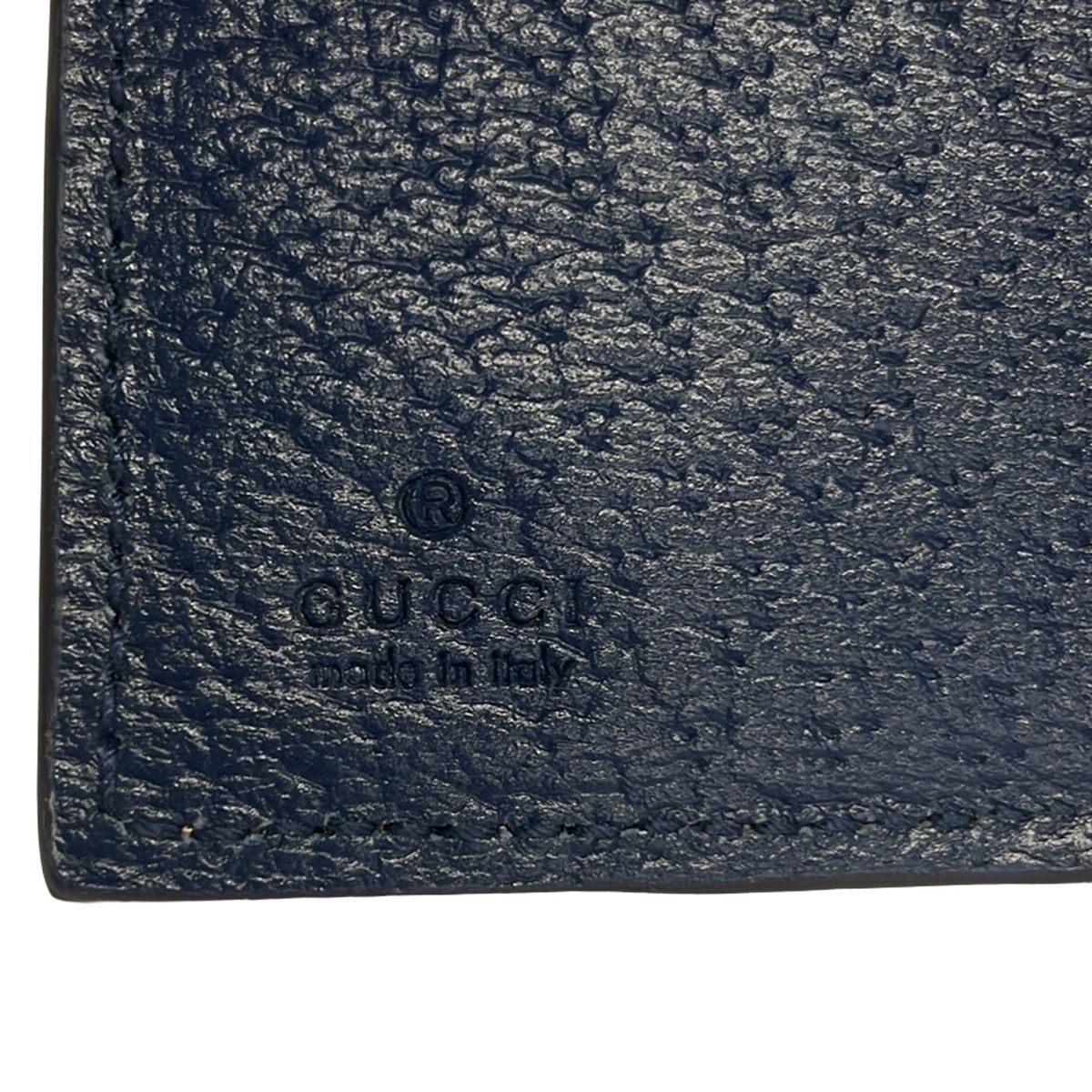 Gucci Trifold Wallet GG Plus Supreme Beige Dark Brown Navy — view 5