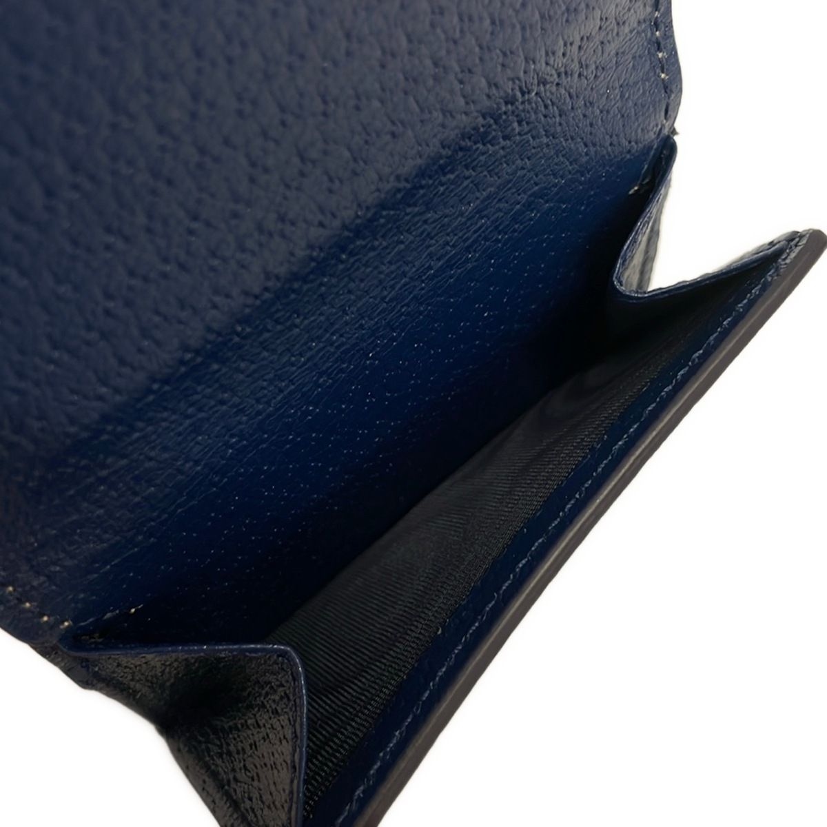 Gucci Trifold Wallet GG Plus Supreme Beige Dark Brown Navy — view 4