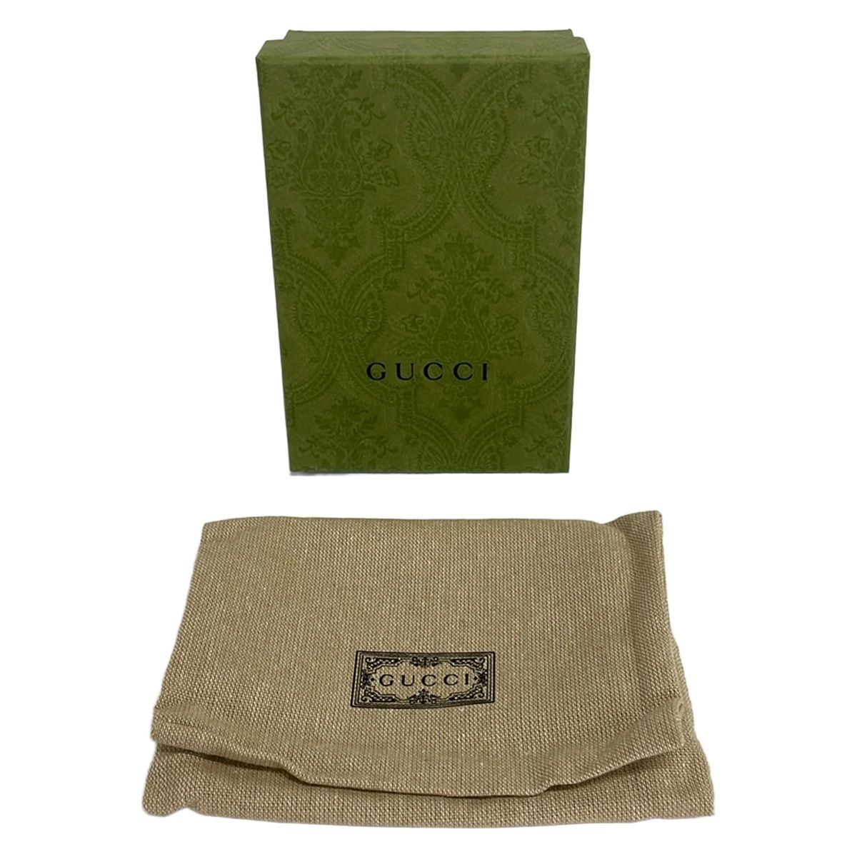 Gucci Trifold Wallet GG Plus Supreme Beige Dark Brown Navy — view 6