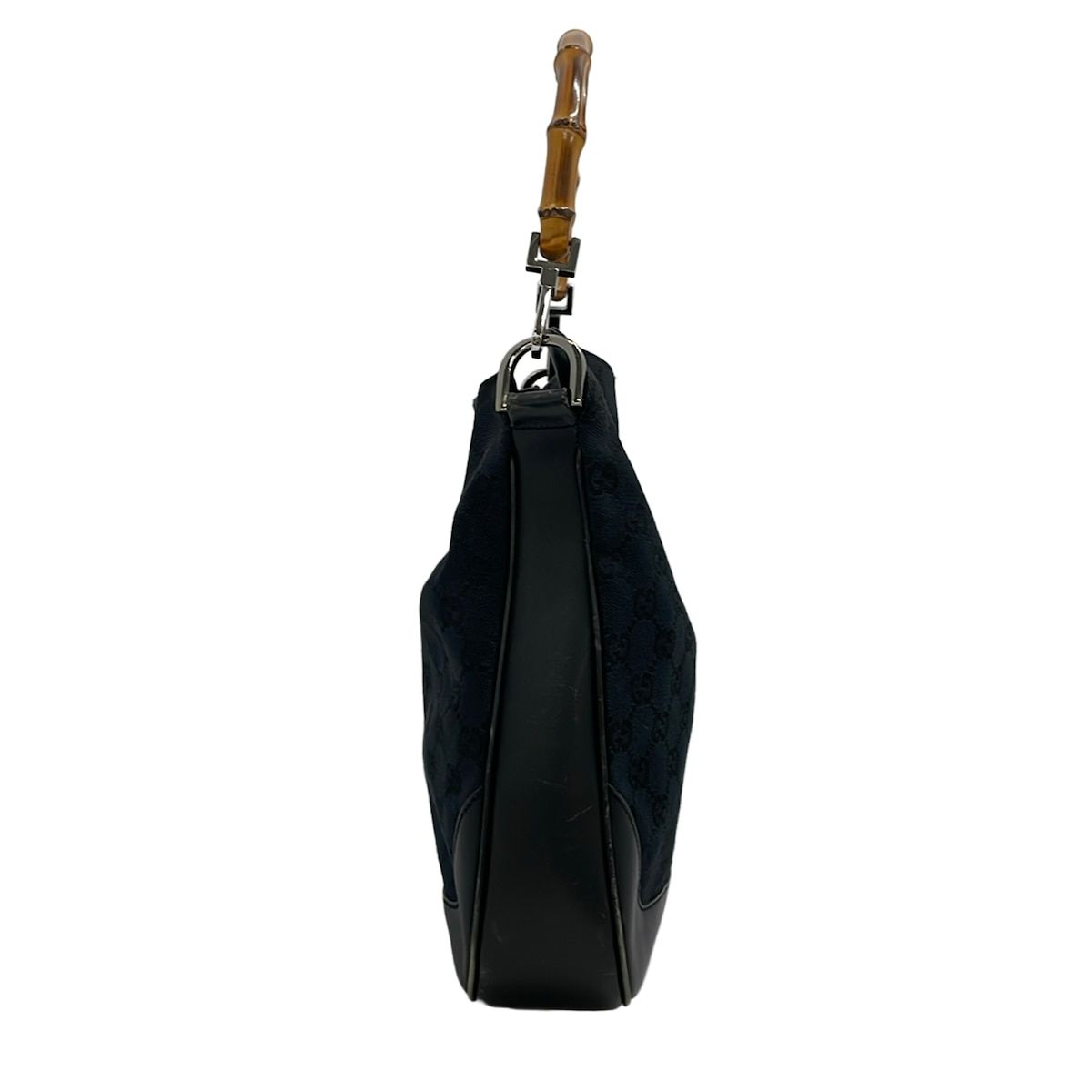 Gucci Handbag Bamboo Black Light Brown 2-Way Leather — view 4