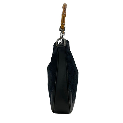 Gucci Handbag Bamboo Black Light Brown 2-Way Leather — view 4