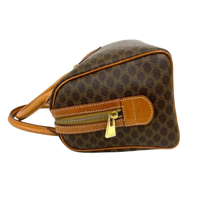 Celine Vintage Macadam Blason Triomphe Pattern Leather 2-Way Shoulder Bag Brown — view 5