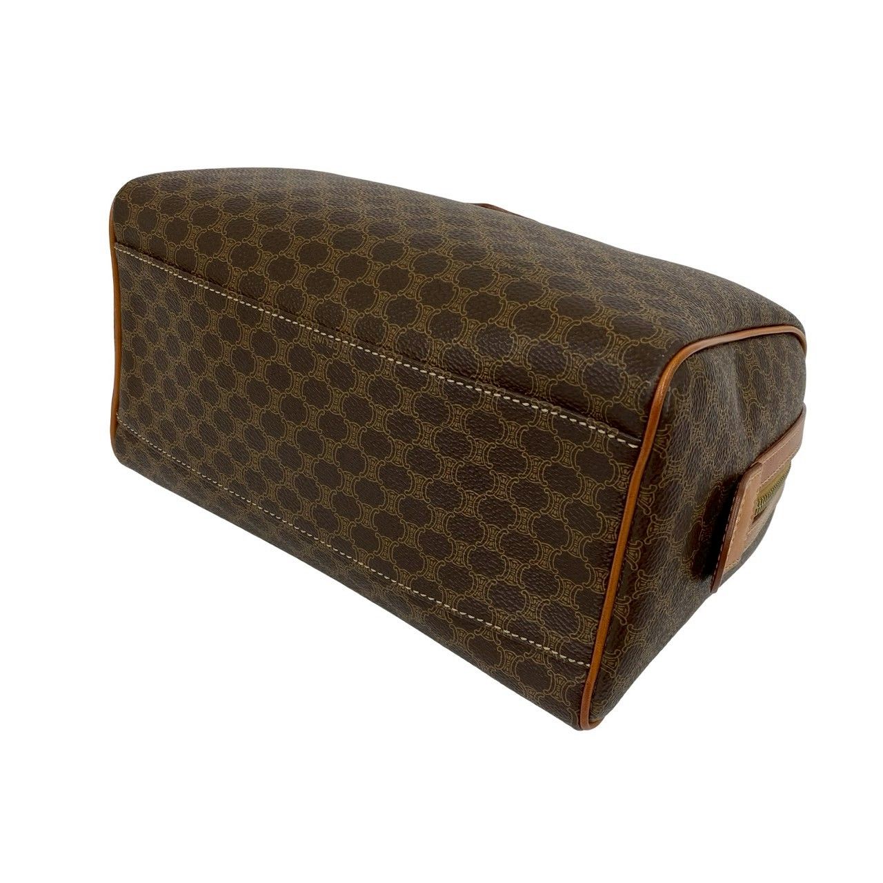Celine Vintage Macadam Blason Triomphe Pattern Leather 2-Way Shoulder Bag Brown — view 8
