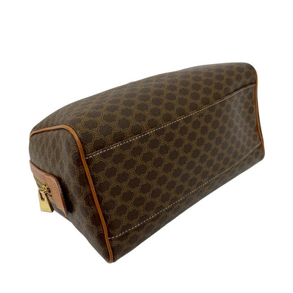 Celine Vintage Macadam Blason Triomphe Pattern Leather 2-Way Shoulder Bag Brown — view 7