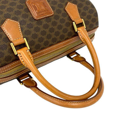 Celine Vintage Macadam Blason Triomphe Pattern Leather 2-Way Shoulder Bag Brown — view 4