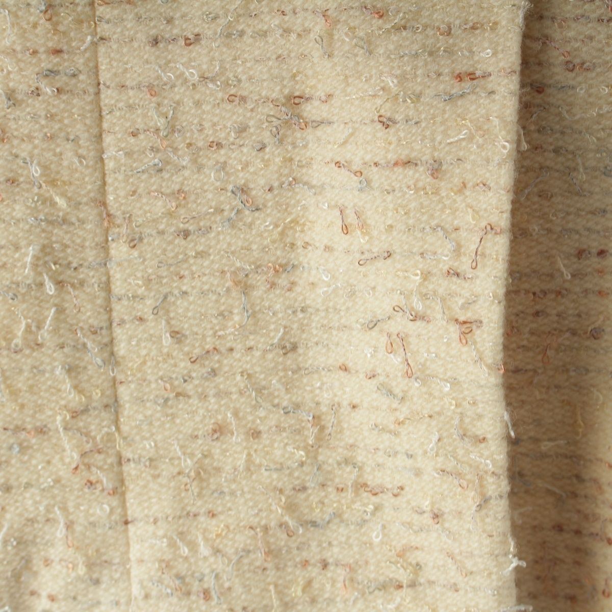 Chanel Frill Color Coco Button Tweed Jacket Ivory 42 — view 8