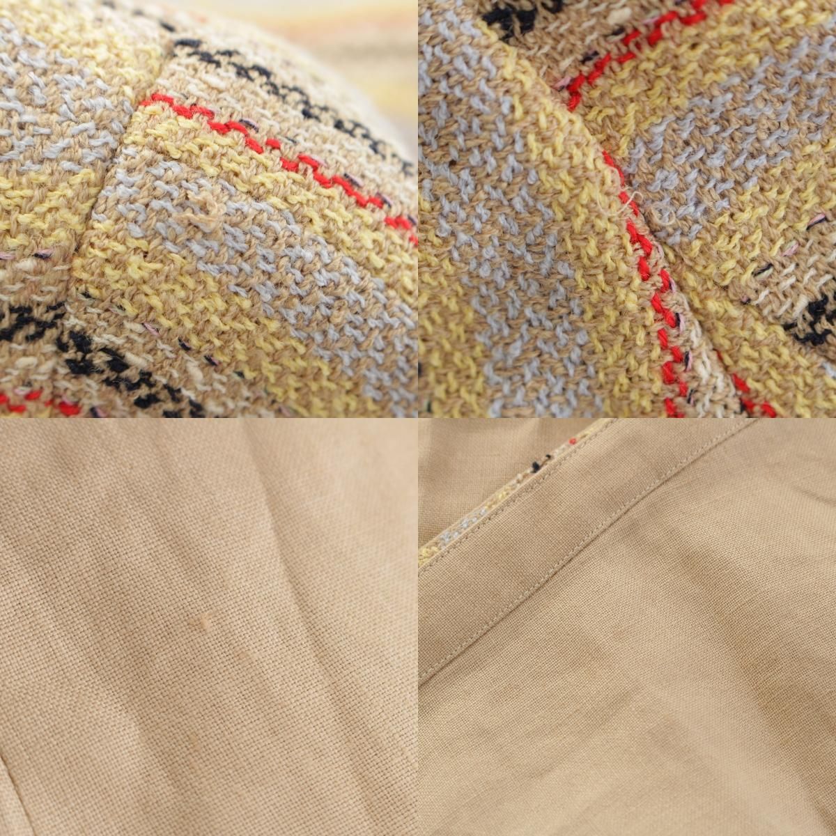 Chanel 00 Wool Nylon Set Ensemble 3 Piece Beige 42 — view 9