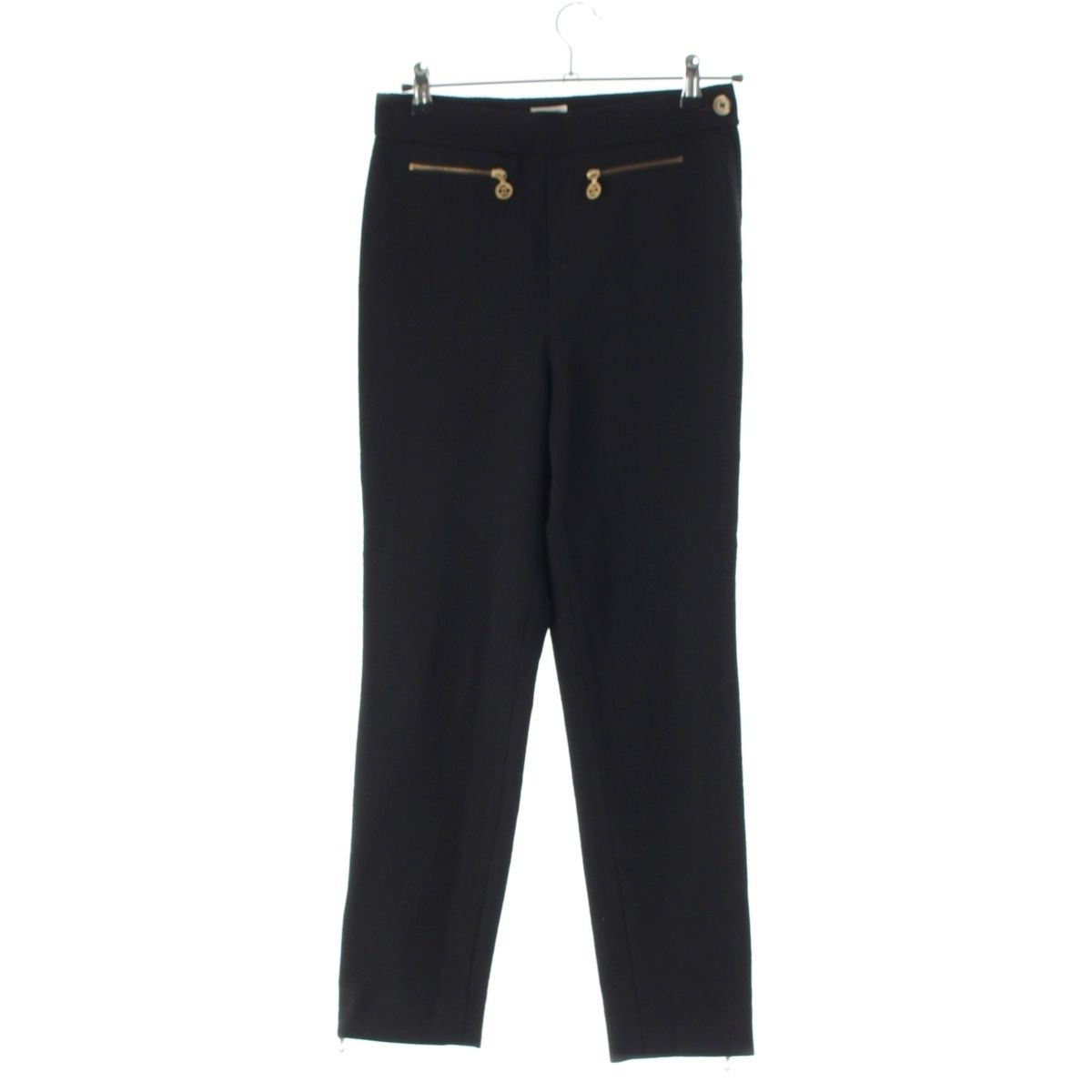 Chanel Vintage Wool CC Logo Pants Black 40