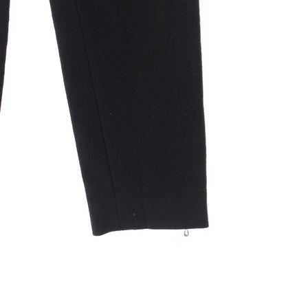 Chanel Vintage Wool CC Logo Pants Black 40 — view 4